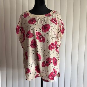 CABi Floral Print Women's Top - Pink and Cream